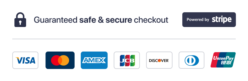 Zagotovljen varen nakup – Visa, Mastercard, American Express, JCB, Discover, Diners Club, UnionPay